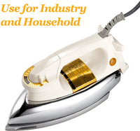 WASING Classic Dry Iron for Industry Household Usage Upgraded Mirror Stainless Steel Soleplate Without Steam 1000W Gift for Housewarming